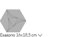 ConcettoSpaziale_form_esagono Concetto Spaziale – šesťuholníkový 3D reliéfny obklad 16x18,5 cm