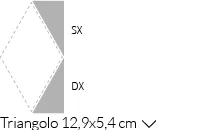 ConcettoSpaziale_form_ro_tri_12x5 Concetto Spaziale – trojuholníkový ukončovací diel 12,9x5,4 cm, ľavý/pravý